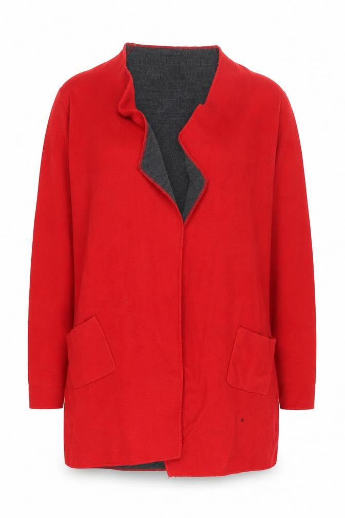Womens UK Size 18 Roman Red Cardigan Jumper