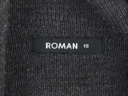 Womens UK Size 18 Roman Red Cardigan Jumper