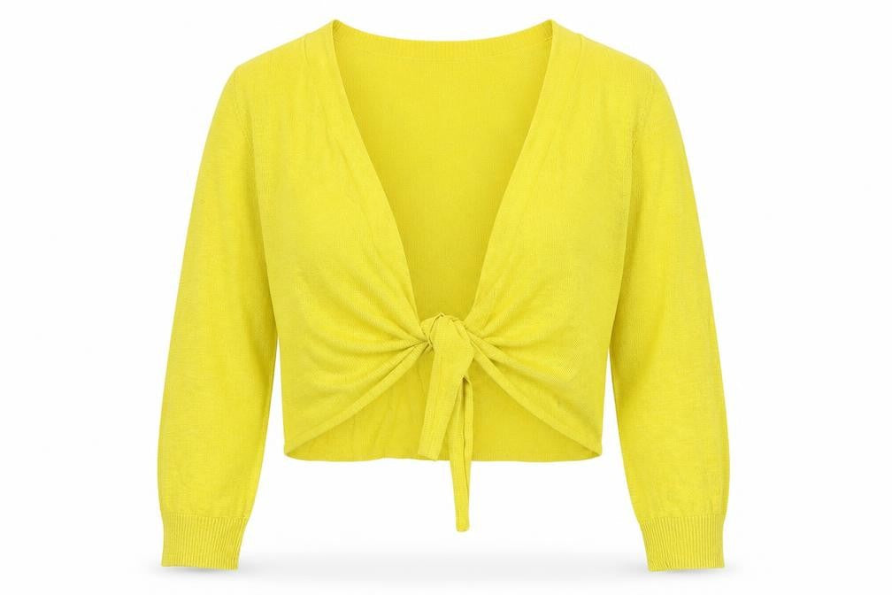 Womens UK Size L Wallis Yellow Cardigan Jumper