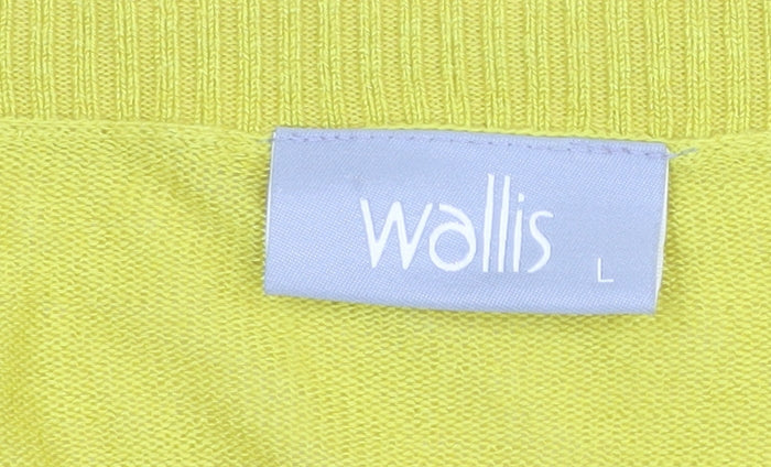 Womens UK Size L Wallis Yellow Cardigan Jumper