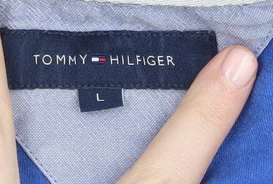 Tommy Hilfiger Men's Blue Graphic T-Shirt L