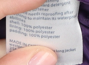 Mountain Warehouse Women's Purple Hooded XL Windproof Jacket