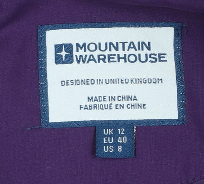 Mountain Warehouse Women's Purple Hooded XL Windproof Jacket