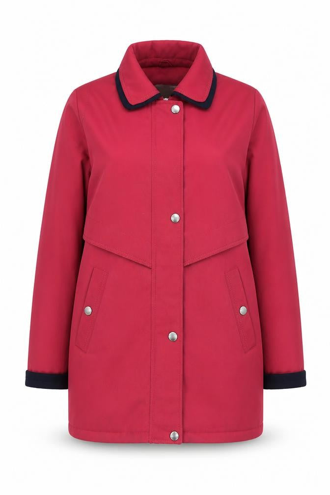 Womens UK Size 14 EWM Pure Classics Red Overcoat
