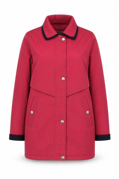 Womens UK Size 14 EWM Pure Classics Red Overcoat