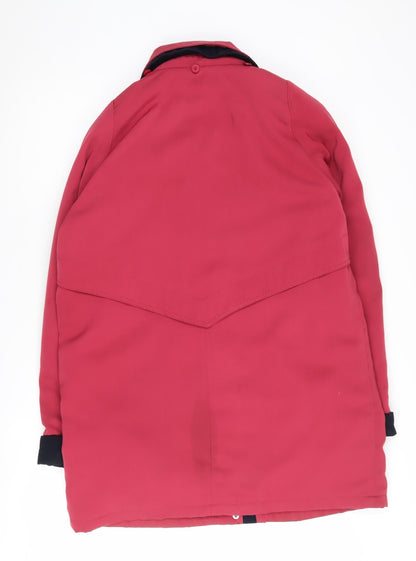 EWM Women's Red Overcoat Size 14 Classic Polyester