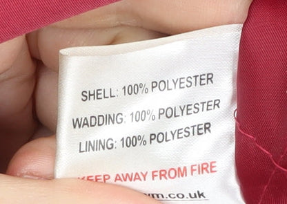 EWM Women's Red Overcoat Size 14 Classic Polyester