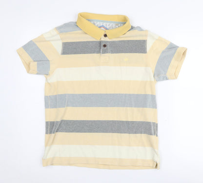 Mantaray Men's Striped Polo Shirt in Multicoloured, Size S
