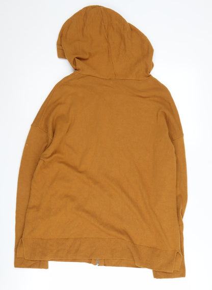 United Colors of Benetton Women's Brown Full Zip Hoodie S