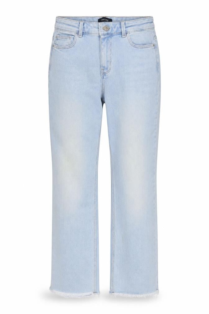 Womens UK Size M Pieces Regular Fit Straight Blue Jeans