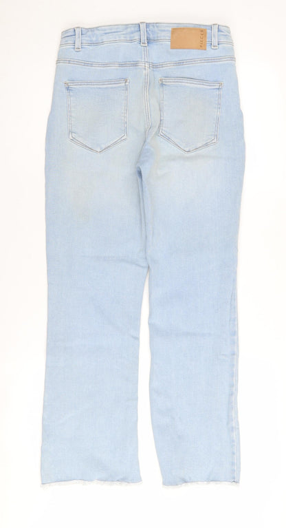 Womens UK Size M Pieces Regular Fit Straight Blue Jeans