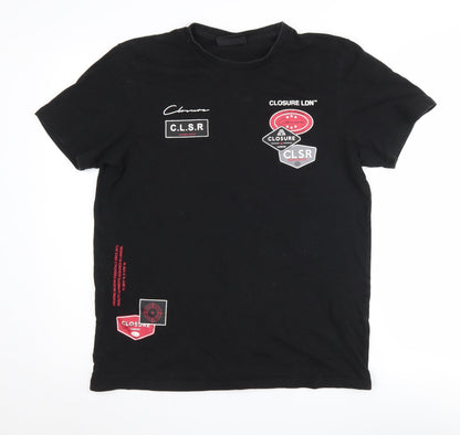 Mens UK Size M Closure London Black  T-Shirt