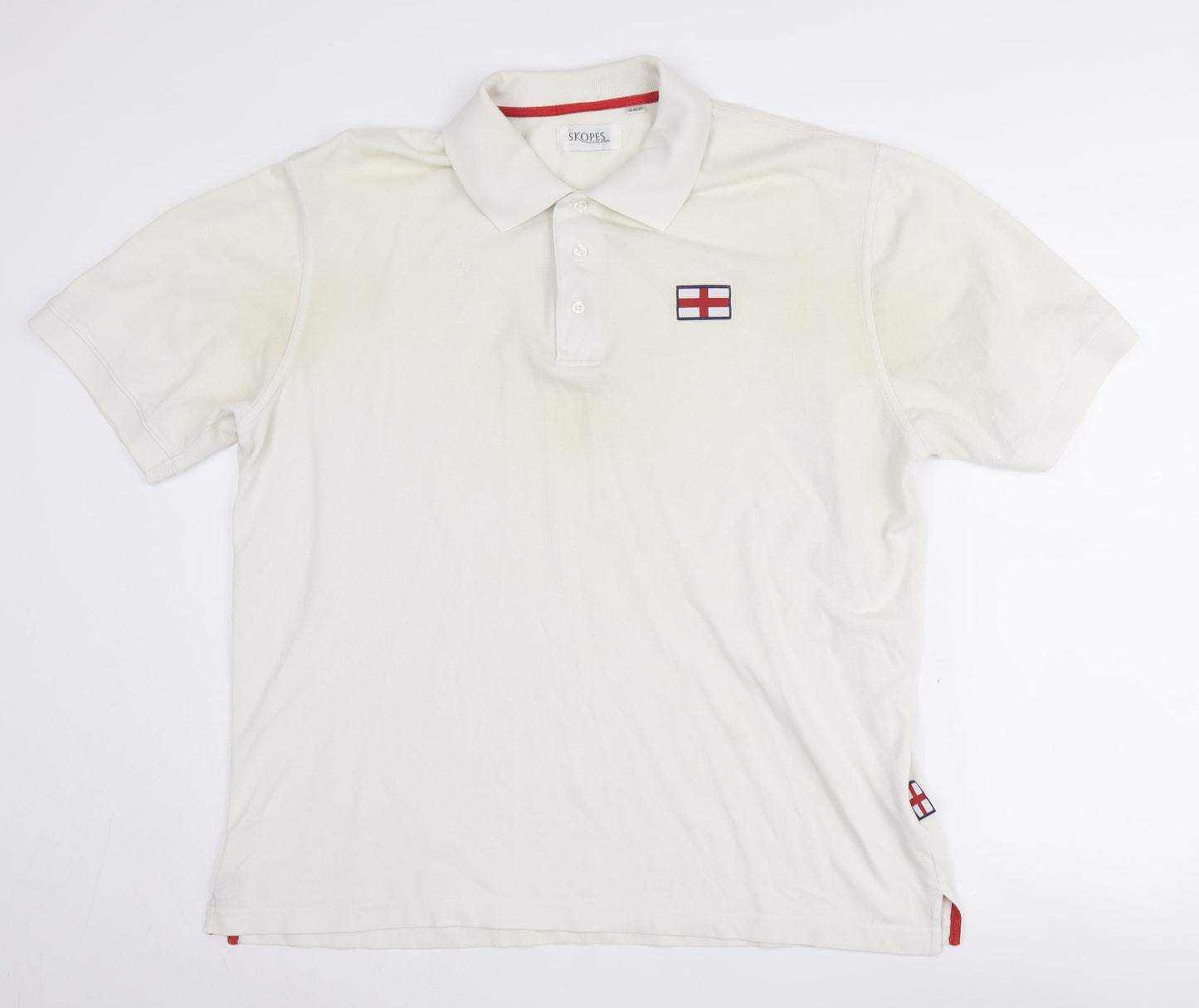 Skopes Men's White XL Short Sleeve Polo Shirt