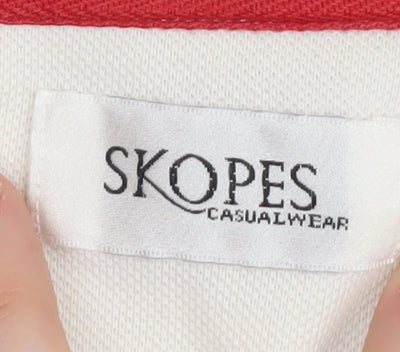 Skopes Men's White XL Short Sleeve Polo Shirt