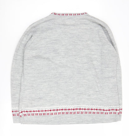 Womens UK Size XL Isle Grey Pullover Jumper