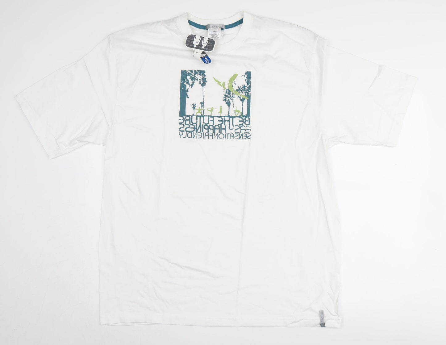 Mens UK Size 2XL DECATHLON White  T-Shirt