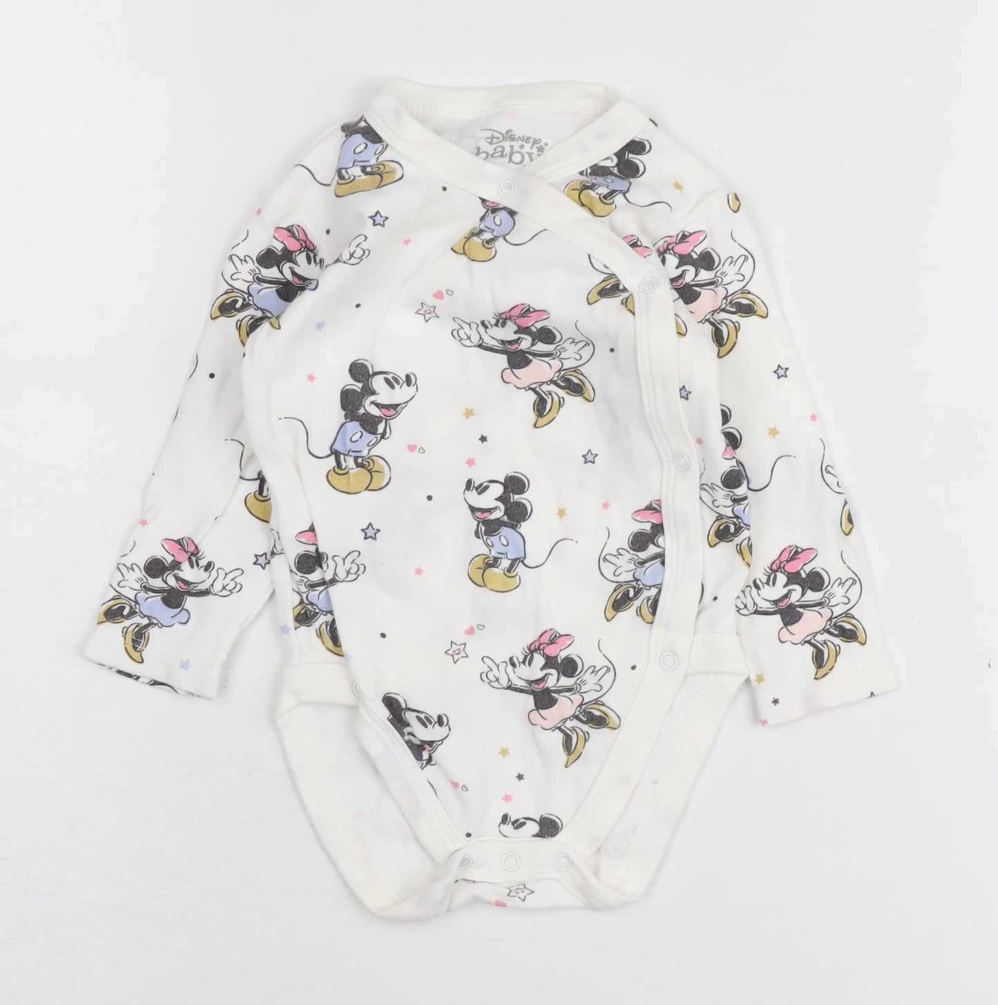 Disney Baby Unisex White Mickey Babygrow 18 Months