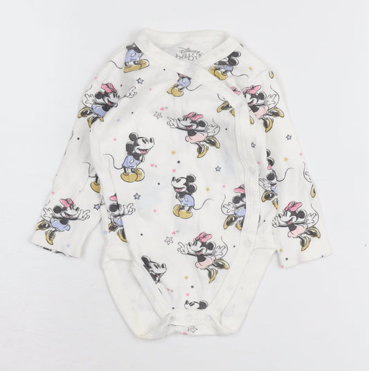 Disney Baby Unisex White Mickey Babygrow 18 Months