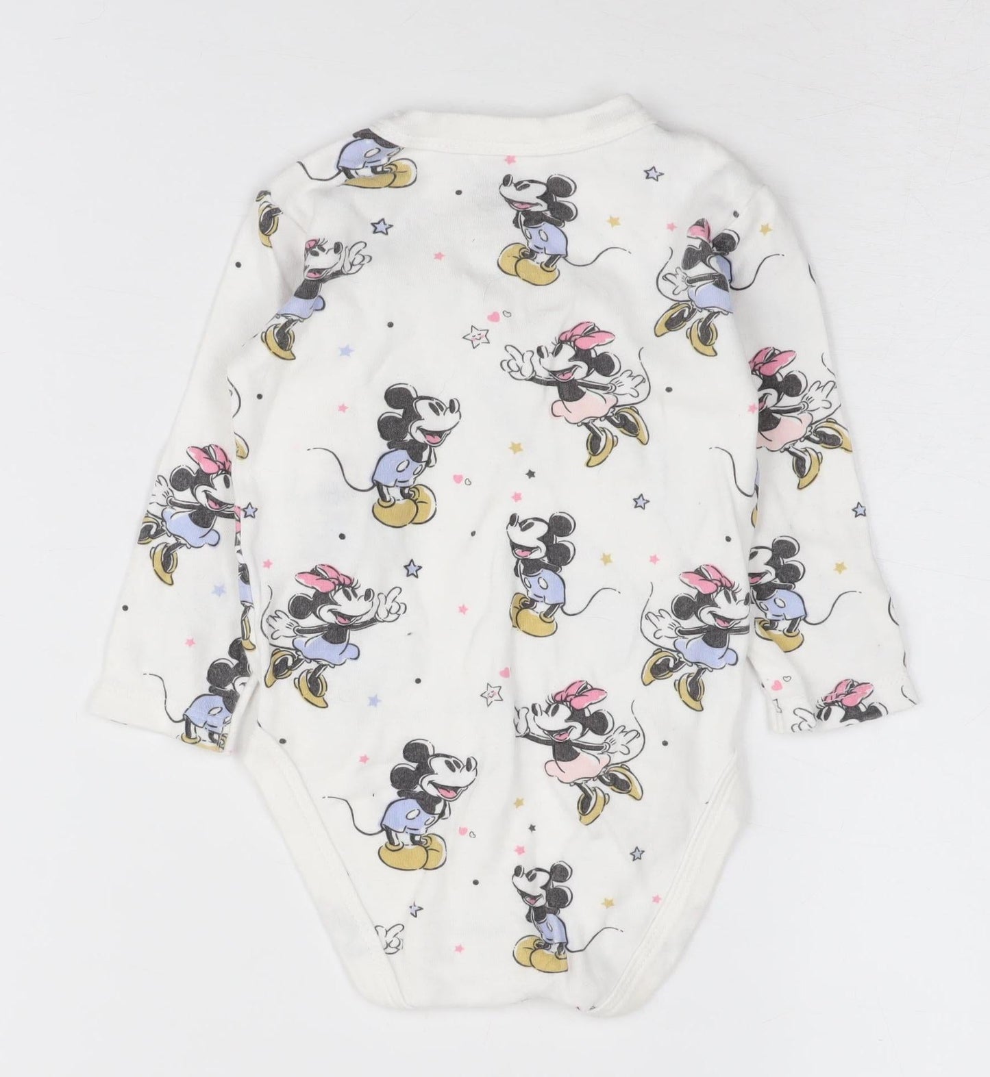Disney Baby Unisex White Mickey Babygrow 18 Months