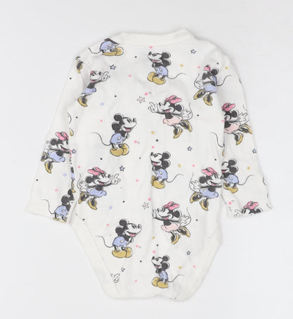 Disney Baby Unisex White Mickey Babygrow 18 Months