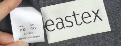 Eastex Grey Wool Blend Women's Blazer UK Size 20 Classic Style