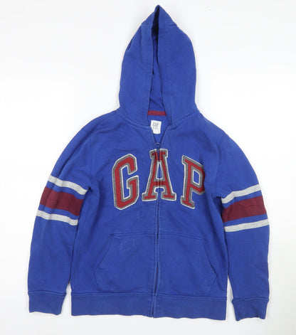 GAP Boys Blue Full Zip Hoodie - 12-13 Years - Logo Accents