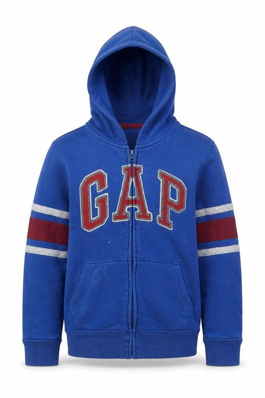 GAP Boys Blue Full Zip Hoodie - 12-13 Years - Logo Accents