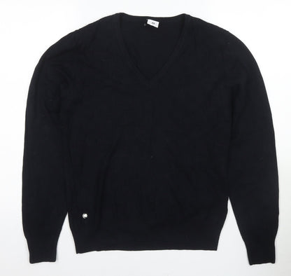 Daily Sports Women's Black V-Neck Pullover Jumper L