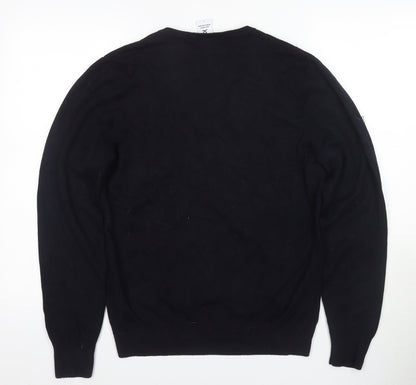 Daily Sports Women's Black V-Neck Pullover Jumper L