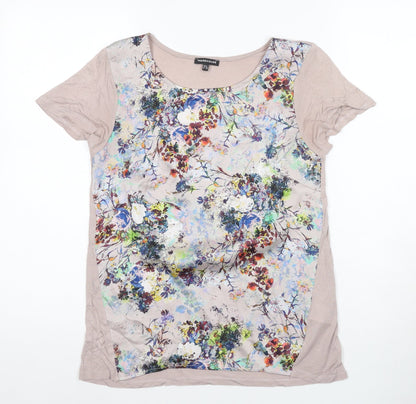 Womens UK Size 8 Warehouse Multicoloured Basic T-Shirt