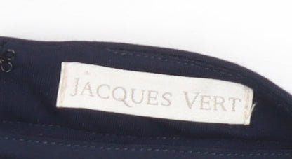 Jacques Vert Women's Navy Embroidered Pencil Skirt Size 14