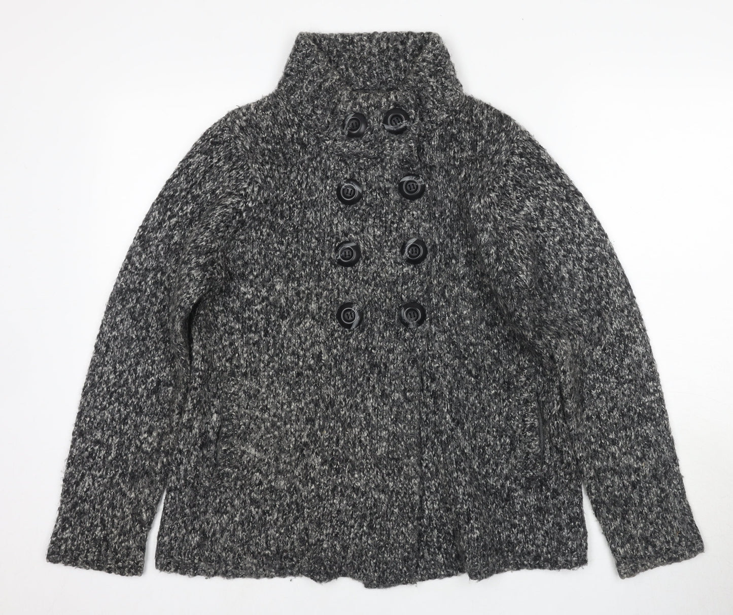 Marks and Spencer Women's Black Size 12 Button Cardigan