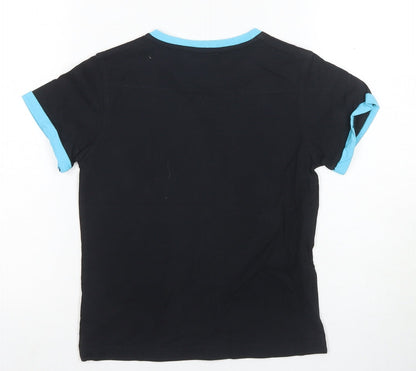 Boys' Black Euro 2020 T-Shirt, Age 7-8, Casual Sports Wear