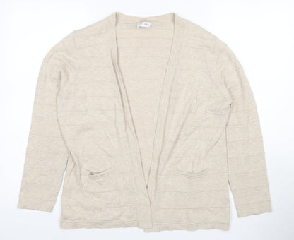 Eastex Women's Beige Cardigan Size 12 V-Neck Knit