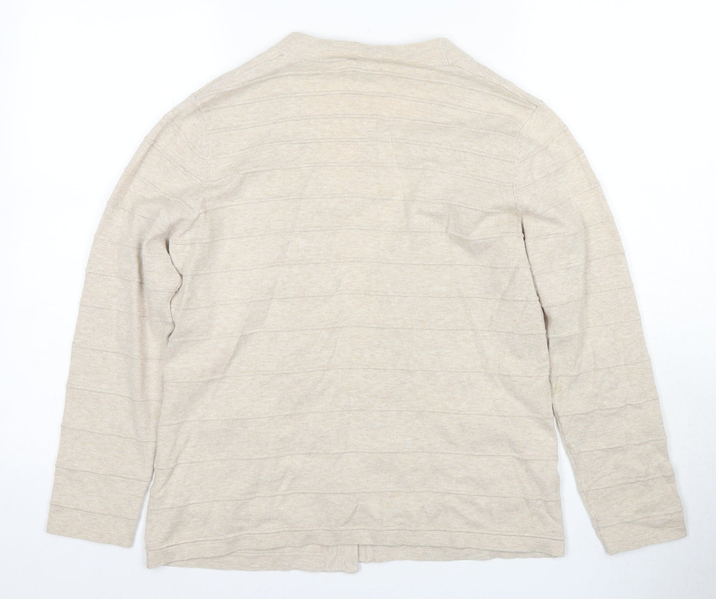 Eastex Women's Beige Cardigan Size 12 V-Neck Knit