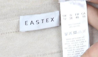 Eastex Women's Beige Cardigan Size 12 V-Neck Knit