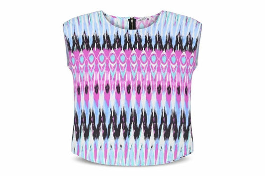 Womens UK Size 10 Animal Multicoloured Basic Blouse