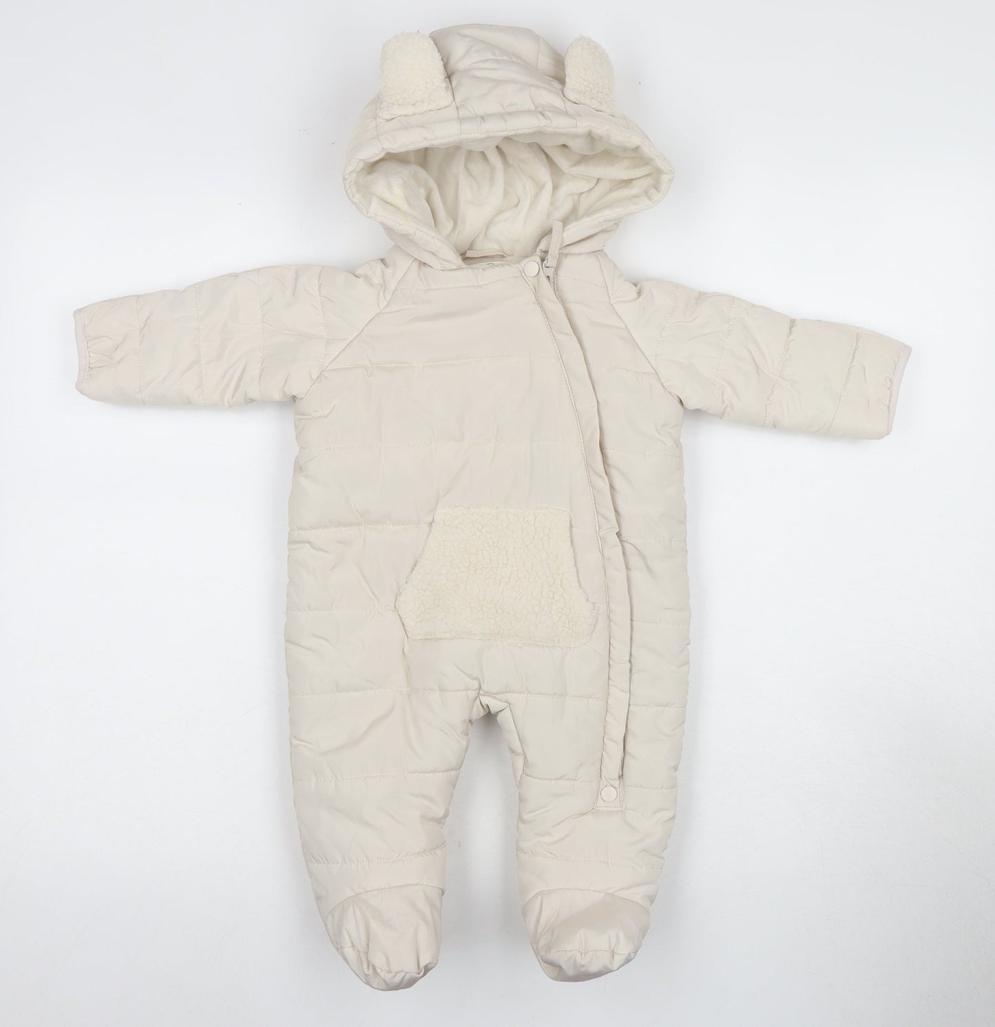 Jessica Simpson Ivory Unisex Snowsuit 6-9M Hooded Winter
