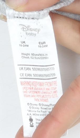 Disney Baby Grey T-Shirt 18-24 Months Winnie the Pooh