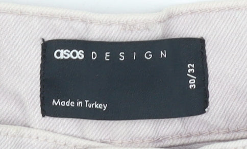 ASOS DESIGN Men's Beige Jeans Size 30 Button Pockets