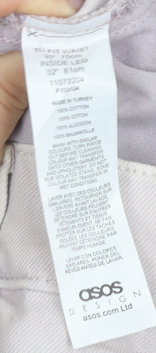 ASOS DESIGN Men's Beige Jeans Size 30 Button Pockets