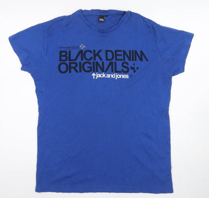 Mens UK Size XL JACK & JONES Blue  T-Shirt