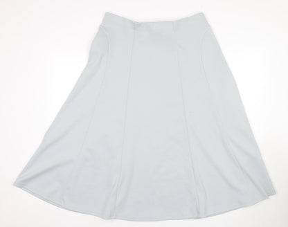Damart Women's Grey A-Line Midi Skirt, Size 18