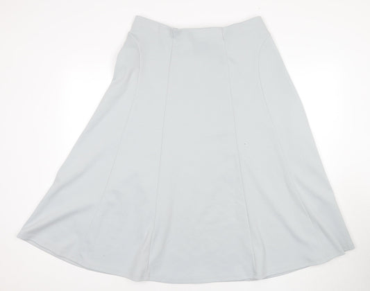 Damart Women's Grey A-Line Midi Skirt, Size 18