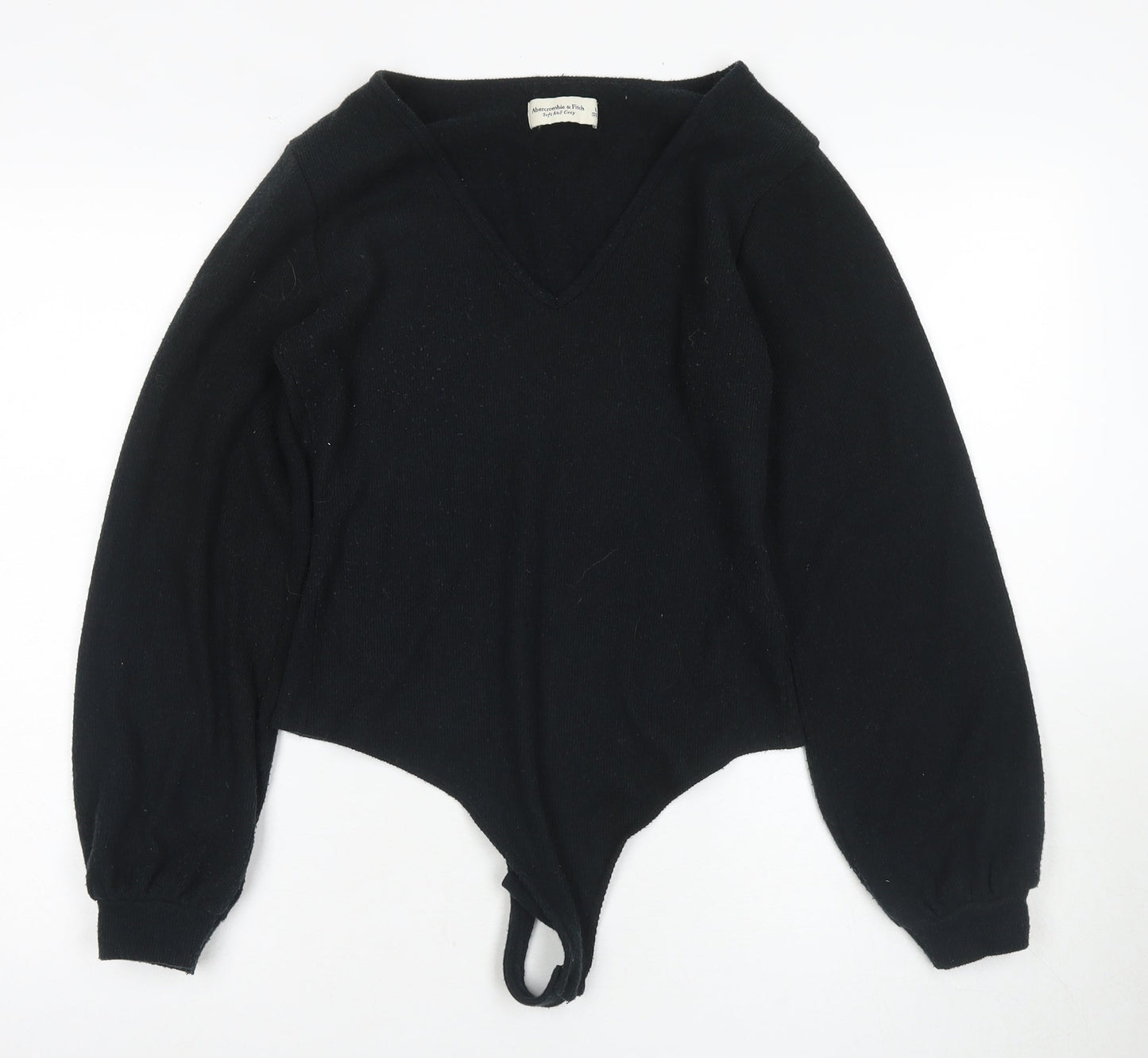 Abercrombie & Fitch Women's Black Bodysuit L V-Neck