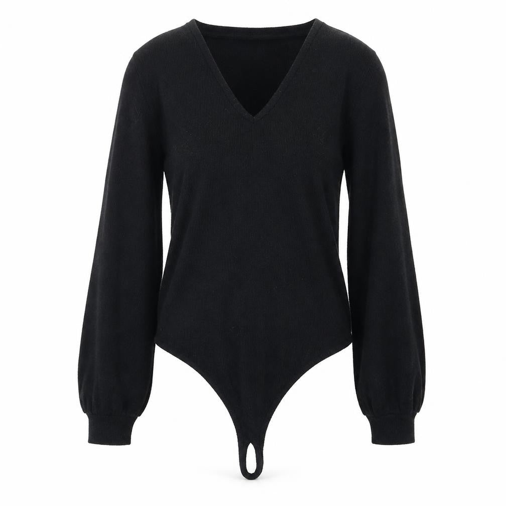 Womens UK Size L Abercrombie & Fitch One-Piece Black Bodysuit