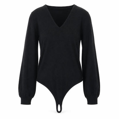 Womens UK Size L Abercrombie & Fitch One-Piece Black Bodysuit