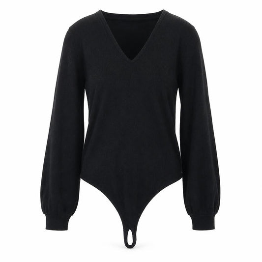 Womens UK Size L Abercrombie & Fitch One-Piece Black Bodysuit