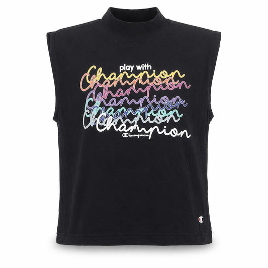 Champion Black Unisex Tank S - Mock Neck Jersey Basic