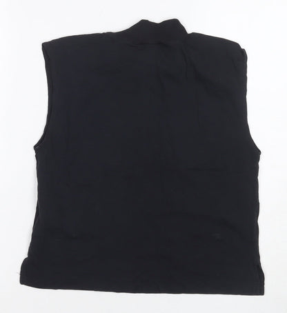 Champion Black Unisex Tank S - Mock Neck Jersey Basic